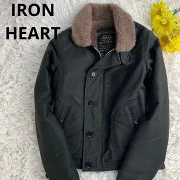 인기 아이언 하트 N1 덱 자켓 알파카 울 남성용 블랙