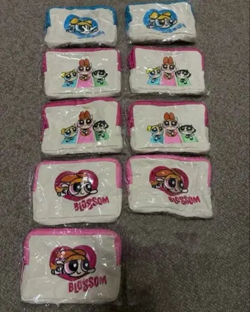 파워퍼프걸스 참 포함 자수 파우치 가챠