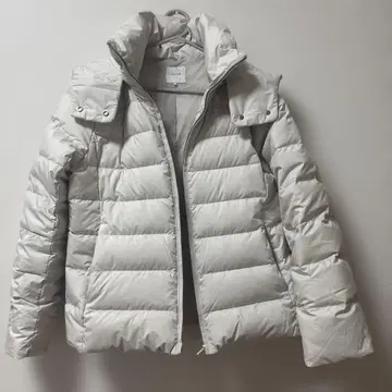 any FAM 후드 부착 다운 자켓 라이트 그레이