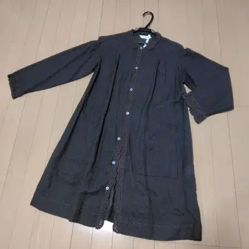 paradis 파라디 브라운 얇은 소재 원피스 울 100% 내추럴 계열