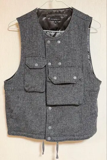 엔지니어드 가먼츠 울 헤링본 커버 베스트