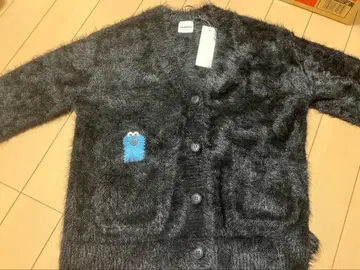 [ 새상품 ] GU 퍼펫 순순 가디건 블랙 M 사이즈