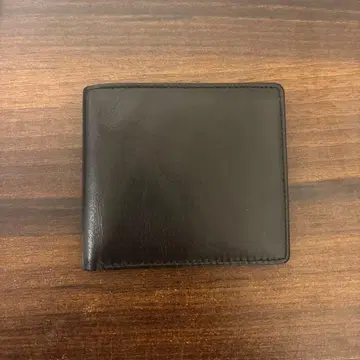 가죽 접이식 지갑 블랙