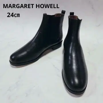 새상품급 마가렛호웰 이데아 가죽 사이드 고어 부츠 블랙 24
