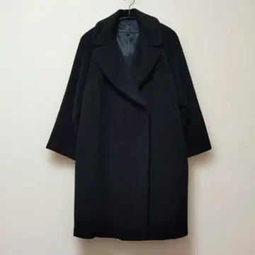 Lounie by Lounie 블랙 울 알파카 코트 38