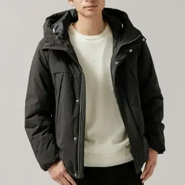 어반 스타일리시 충전솜 후드 블루종