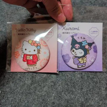 헬로키티 쿠로미 핀 배지 세트