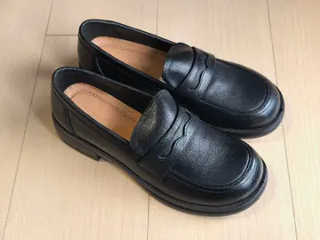 Red Dragonfly 여성용 로퍼 블랙 천연 가죽