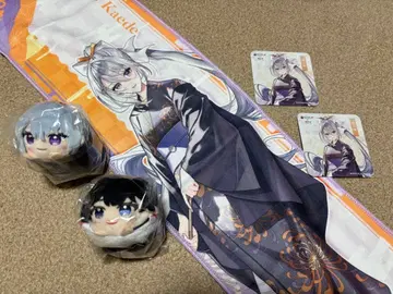 극락탕 니지산지 콜라보 히구치 카에데 츠키노 미토 모치코로링 타월 코스터