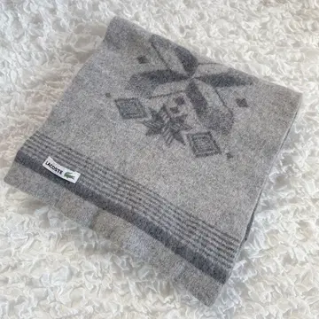 라코스테 LACOSTE 머플러 리버서블 그레이