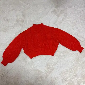 SLY 오렌지 크롭 스웨터