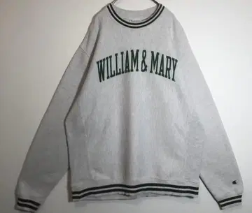 Champion 리버스 위브 칼리지 프린트 파랑 택 맨투맨