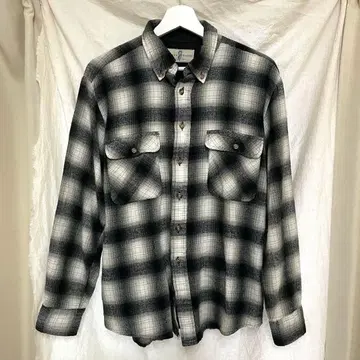 80s 90s RIVER TRADER 아크릴 옴브레 체크 셔츠