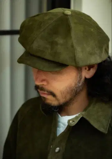 리얼 맥코이 조 맥코이 가죽 헌팅 캡 스웨이드