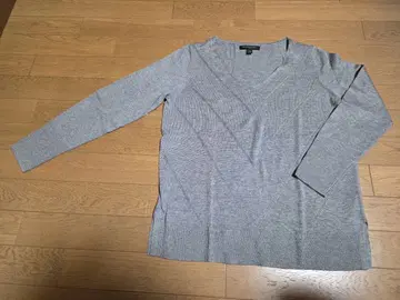 BANANA REPUBLIC 그레이 긴팔 니트 사이드 슬릿