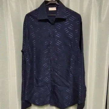EMPORIO ARMANI 네이비 긴팔 셔츠 40/15.5