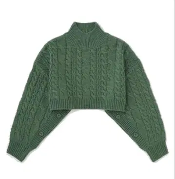 [ CABLE SHORT KNIT TOP ]