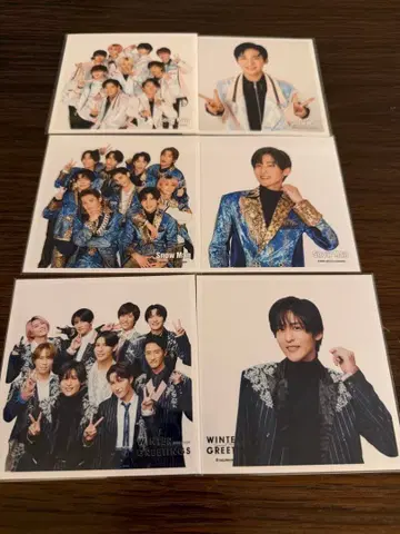 SnowMan 메구로 렌 공식 사진 정사각형 사진 세트