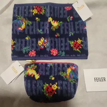 페일러 앤 하이디 북커버 보트형 파우치 2개 세트 네이비 새상품