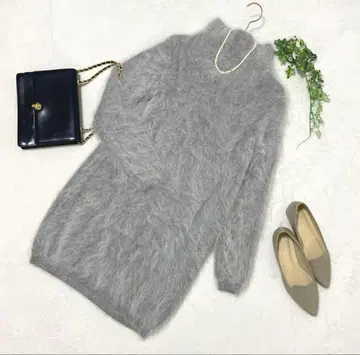 스트로베리 필드 니트 원피스 그레이 울