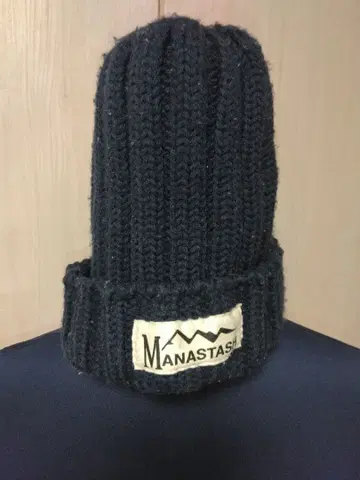 마나스태쉬 니트 모자 니트 캡 네이비