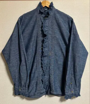 45rpm 프릴 셔츠 (남인디고)