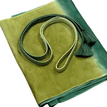 유61 새상품급 일본 의류 허리띠 오비 장식 천 세트