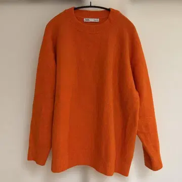 ZARA 크루넥 니트 풀오버 M 오렌지