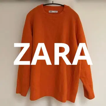 ZARA 크루넥 니트 풀오버 M 오렌지