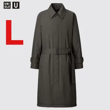 UNIQLO U 23aw 패디드 스텐카라 코트 L 올리브