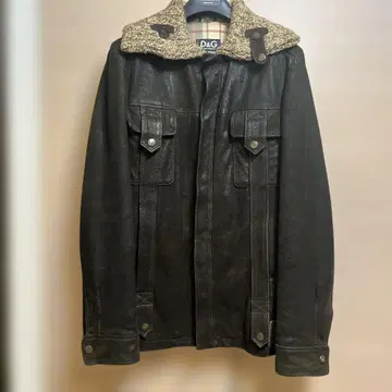 D&G 퀼팅 가죽 코트