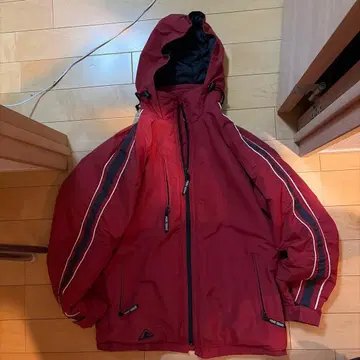 POINT SQUARE 후드 부착 레드 자켓 L