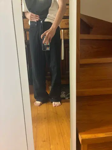 Zara 블랙 스트레이트 데님