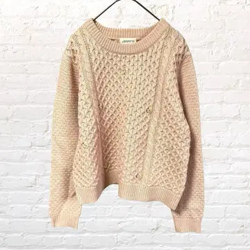 11092 로디스포토 긴팔 니트 스웨터 핑크 M 비쥬 구제 의류