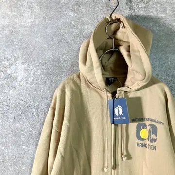 HANC TEN 풀 집업 후드티 베이지 속기모 후디