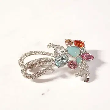 스와로브스키 멀티 컬러 크리스탈 브로치