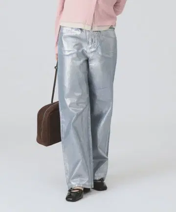 Ray BEAMS / 호일 프린트 데님 팬츠