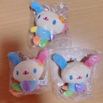 산리오 우사하나 가챠 봉제 인형 키링 앉은 자세 2개 선 포즈