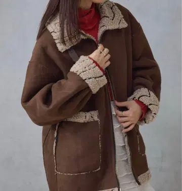 새상품급 Kastane 리버서블 웨이브 보아 플라이트 자켓