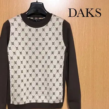 새상품급 닥스 니트 모노그램 패턴 긴팔