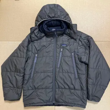 Patagonia 후드 부착 다운 자켓 카키색