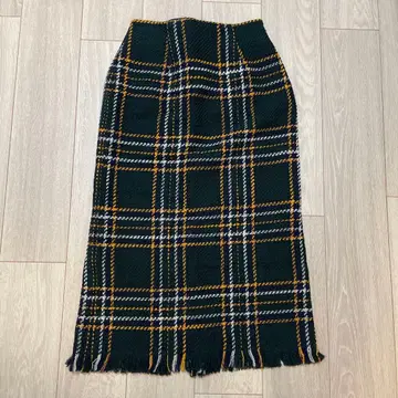 12월 23일까지! snidel 다크 그린 체크 무늬 타이트 스커트