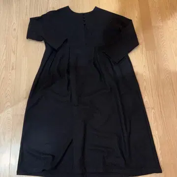 ohana 블랙 도트 무늬 롱 원피스