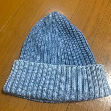 BEAUTY UNITED 파란색 니트 모자 인디고