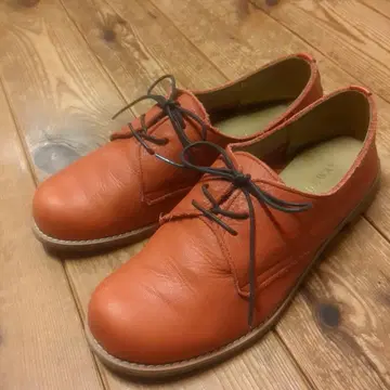 TIDEWAY 타이웨이 신발 레드 가죽 레이스업 슈즈 M