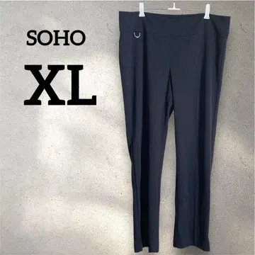 새상품급 SOHO [ XL ] 블랙 스트레이트 팬츠 캐주얼 스트레치 소재