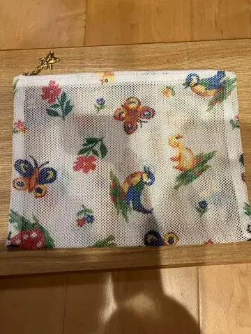 L 사이즈 페이러 하이디 메쉬 파우치 화이트