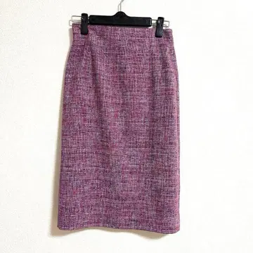 [새상품급] 유나이티드 애로우즈 보라색 계열 트위드 타이트 스커트 34