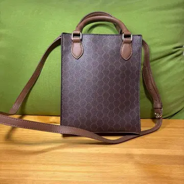 브라운 패턴 숄더백