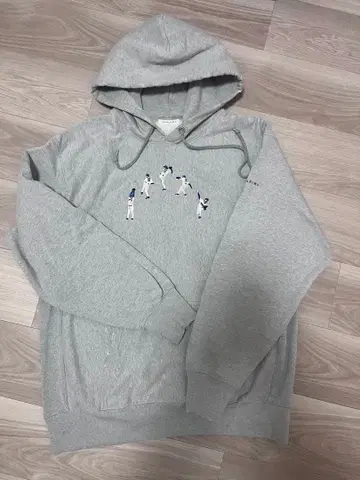 TAMANIWA 그레이 후드티 야구 자수 노모 선수